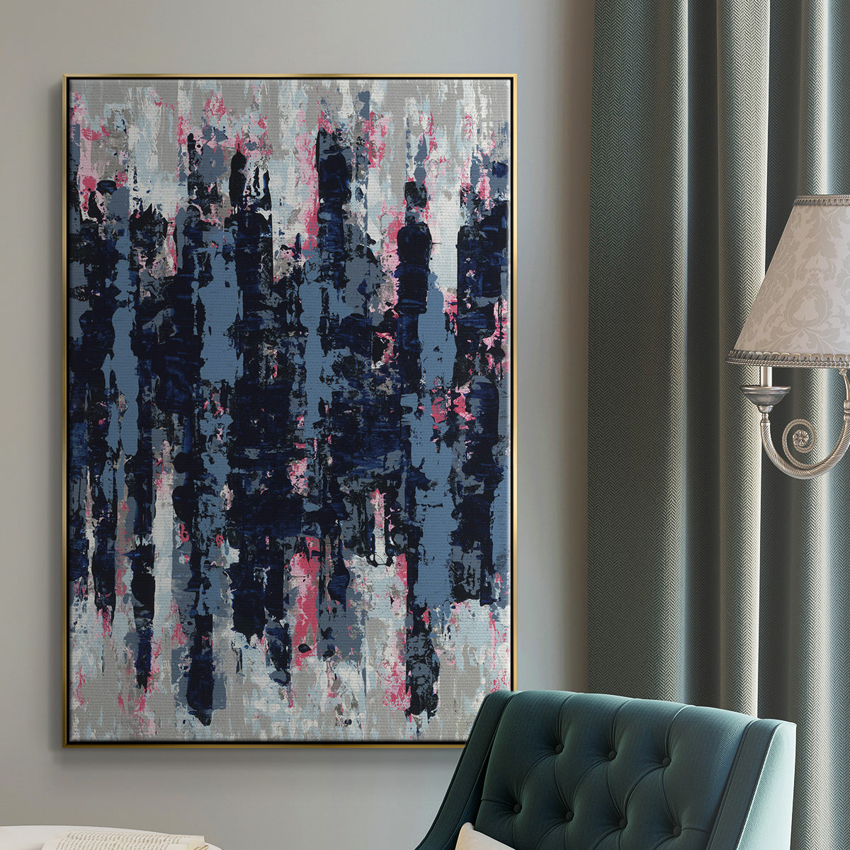 Veiled Heat - Floater Framed Canvas Print