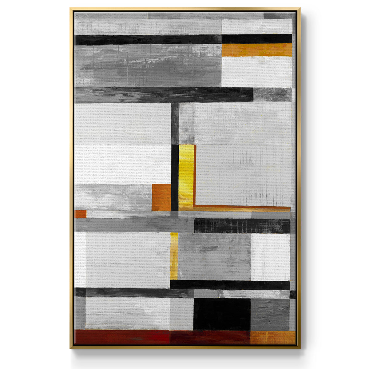 Retro Spectrum V7 - Floater Framed Canvas Print