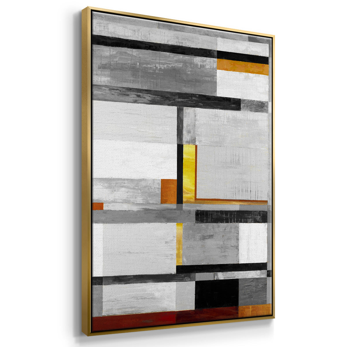 Retro Spectrum V7 - Floater Framed Canvas Print