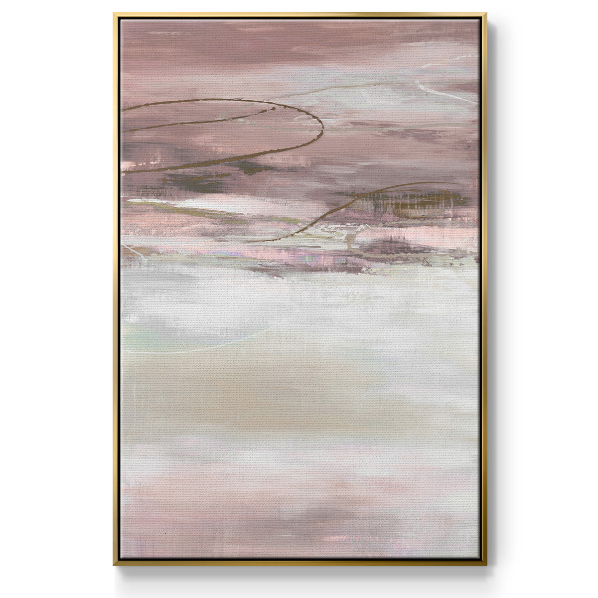 Geo Cache in Pale - Floater Framed Canvas Print