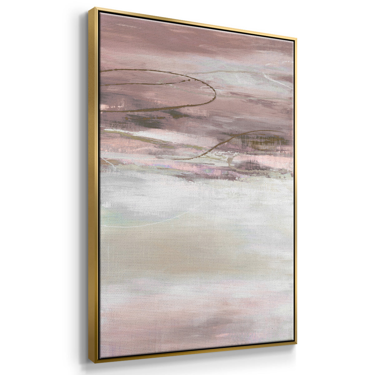 Geo Cache in Pale - Floater Framed Canvas Print
