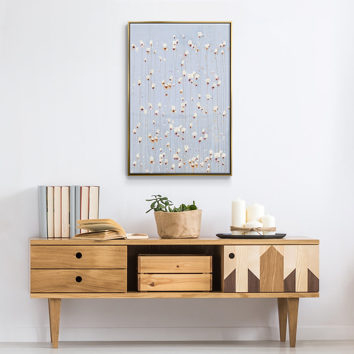 String Theory V1 - Floater Framed Canvas Print