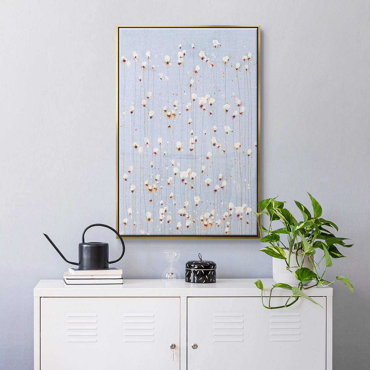 String Theory V1 - Floater Framed Canvas Print