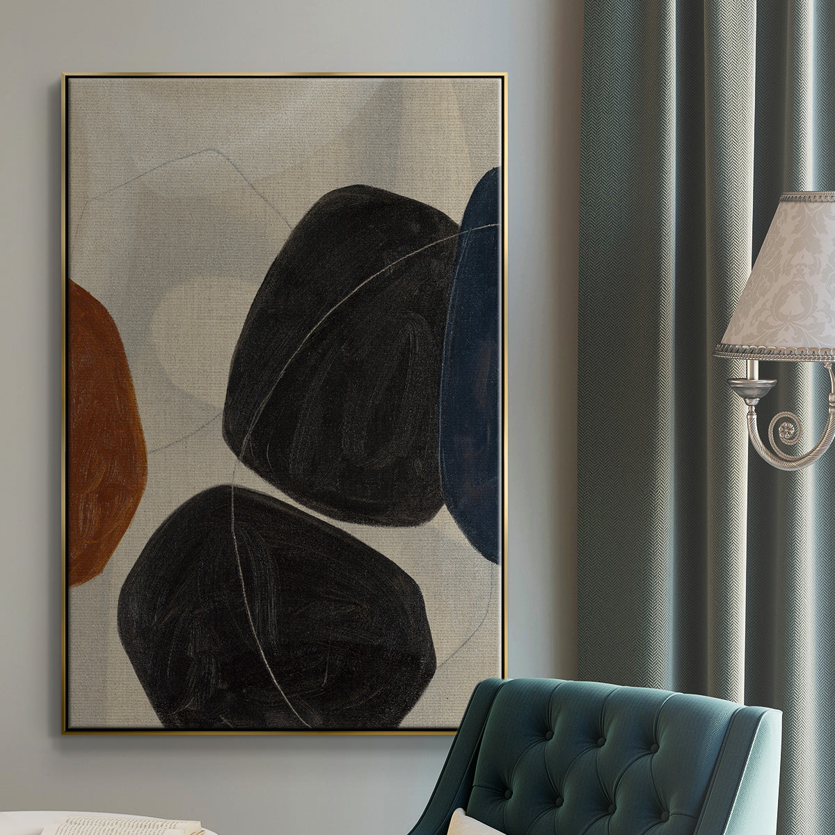 Gravity I - Floater Framed Canvas Print