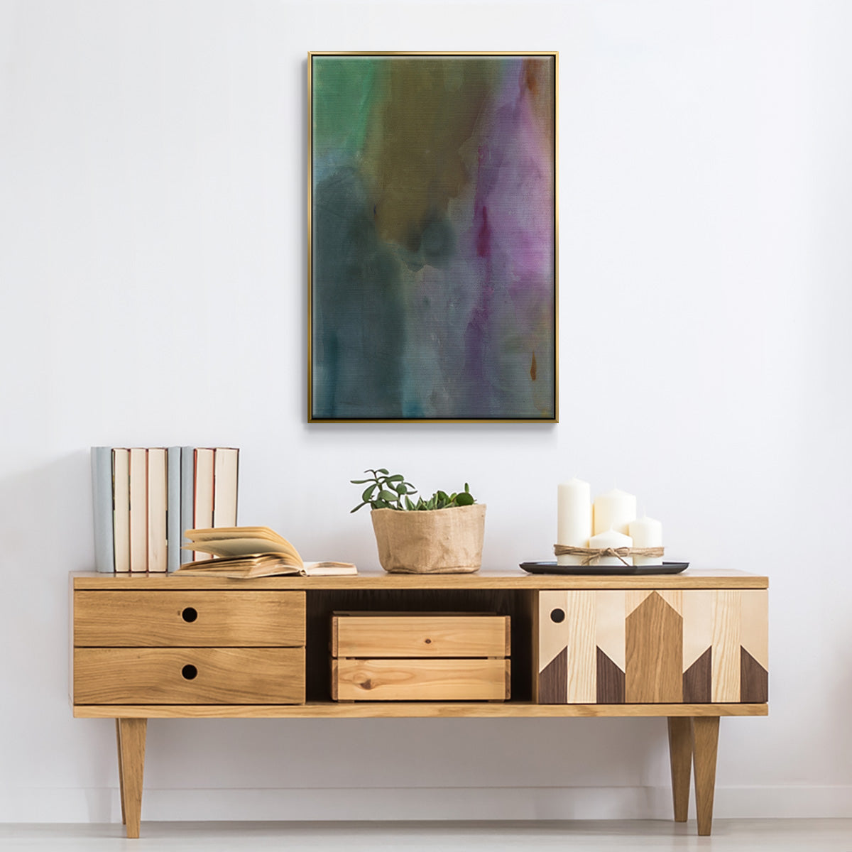 Simple Yet Affecting - Floater Framed Canvas Print