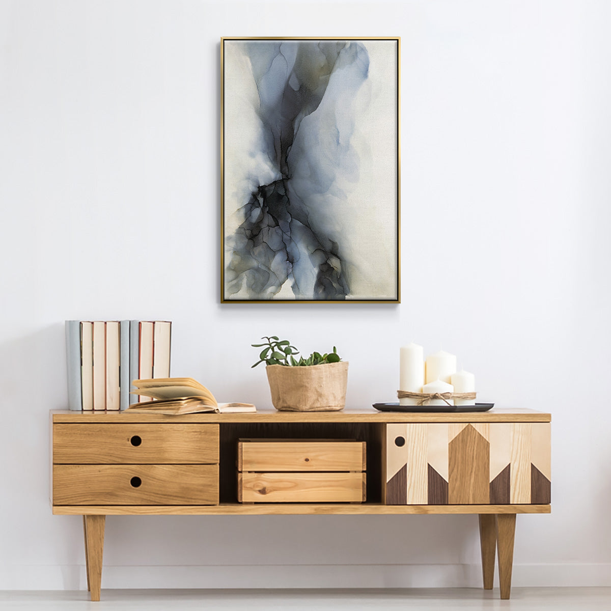 Low Tide - Floater Framed Canvas Print