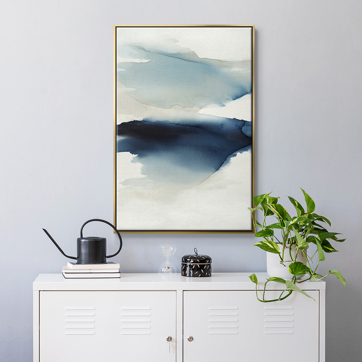 Waves I - Floater Framed Canvas Print