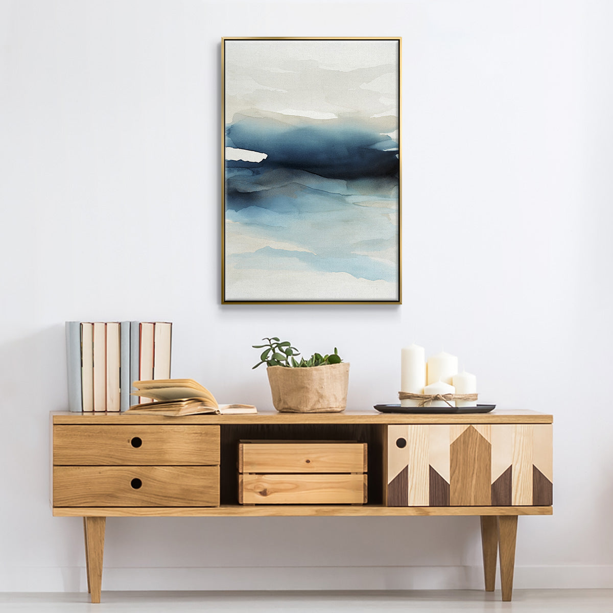 Waves II - Floater Framed Canvas Print