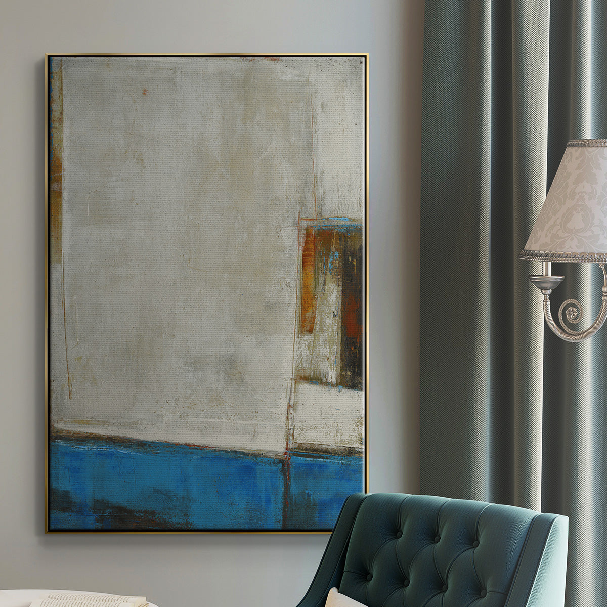 A Warped Window - Floater Framed Canvas Print