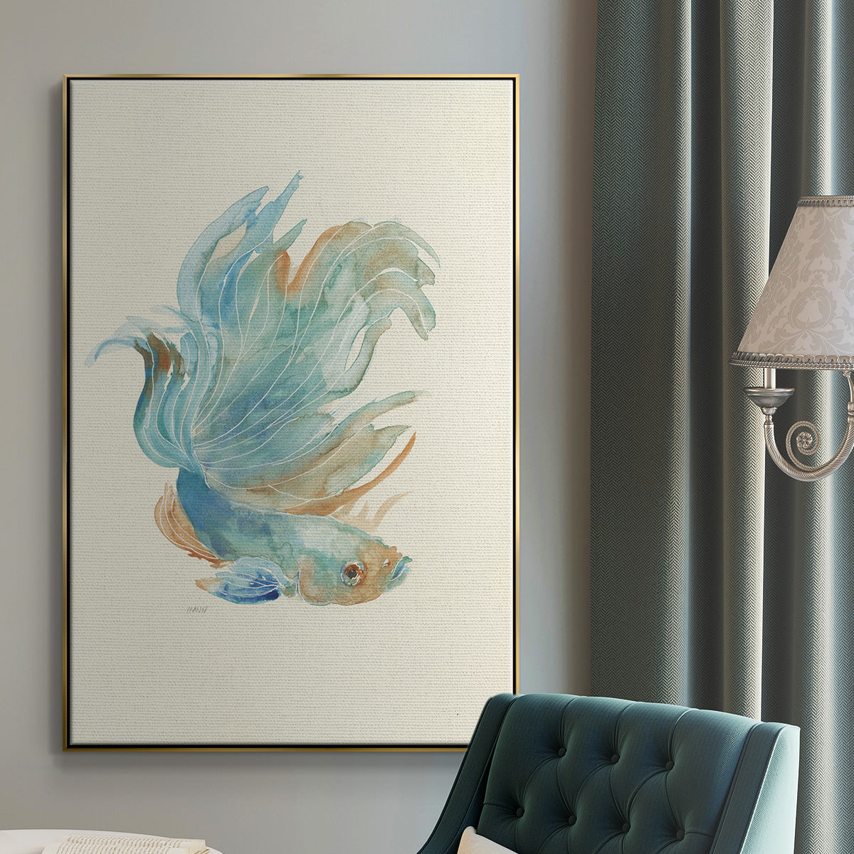 Betta I - Floater Framed Canvas Print