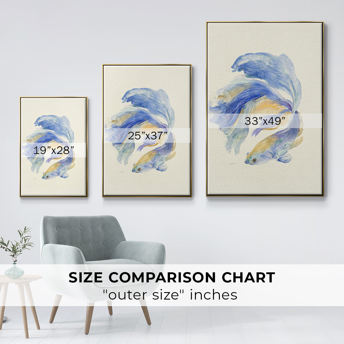 Betta II - Floater Framed Canvas Print