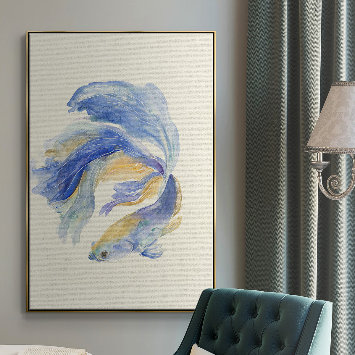 Betta II - Floater Framed Canvas Print