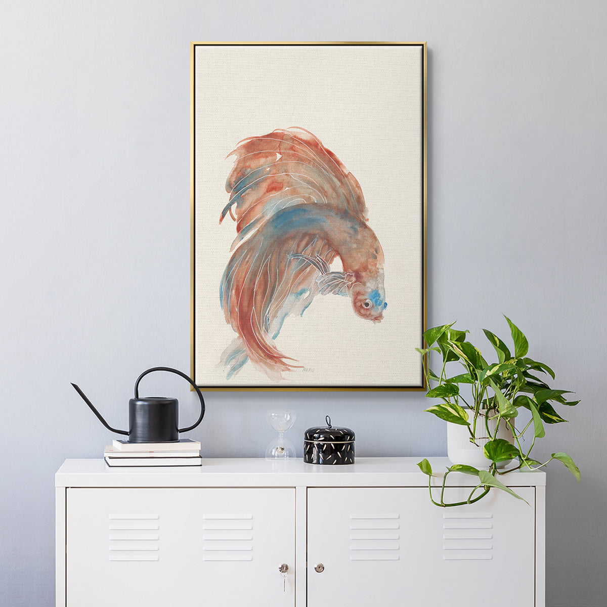 Betta III - Floater Framed Canvas Print