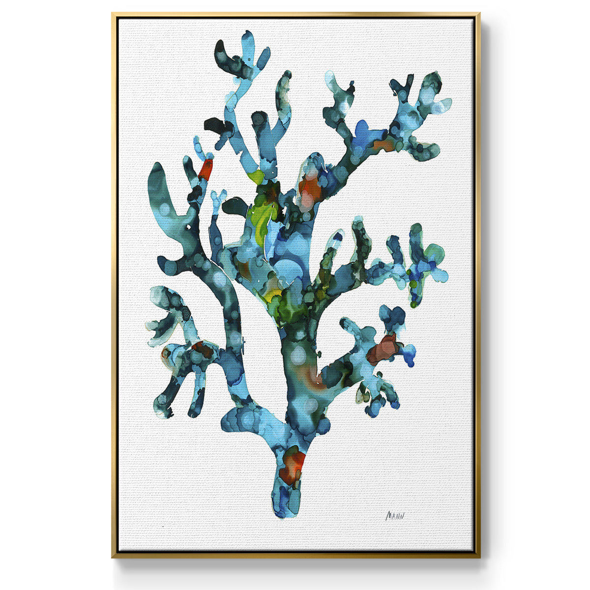Sea Coral I - Floater Framed Canvas Print