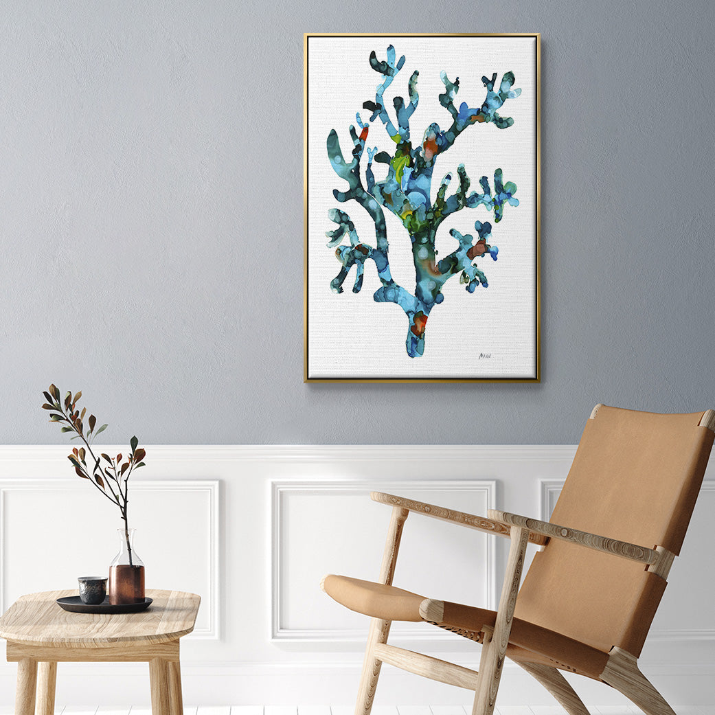 Sea Coral I - Floater Framed Canvas Print