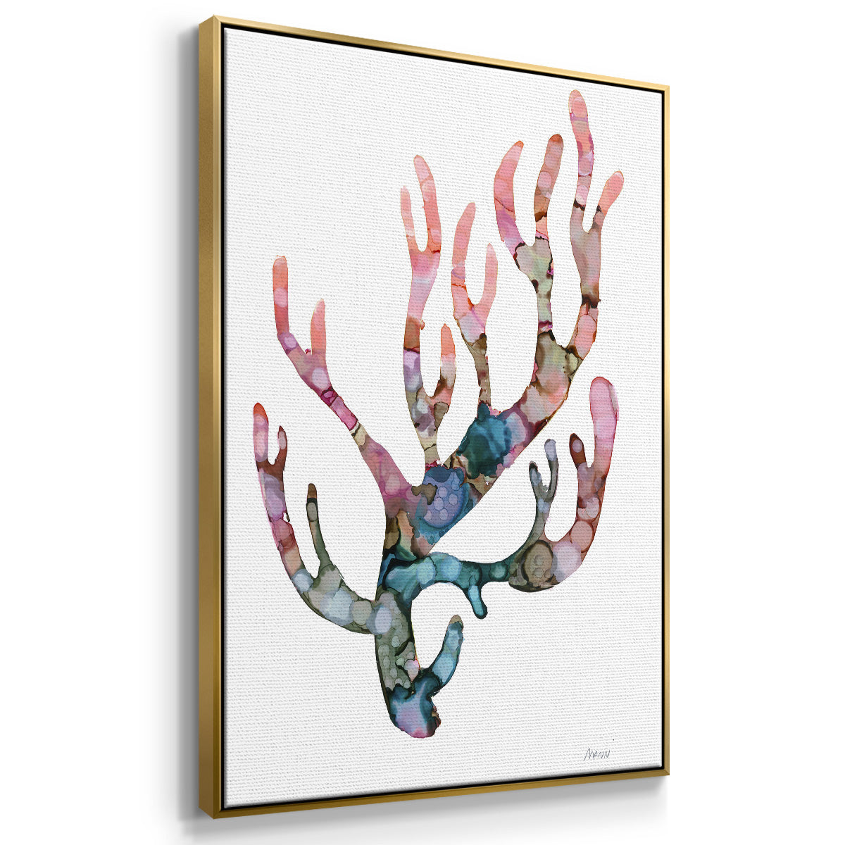 Sea Coral II - Floater Framed Canvas Print