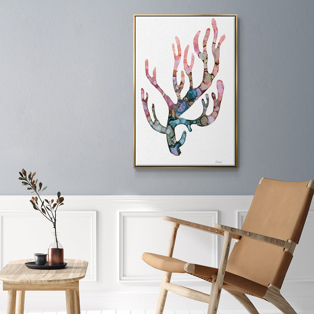 Sea Coral II - Floater Framed Canvas Print