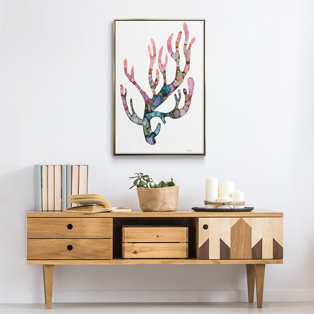 Sea Coral II - Floater Framed Canvas Print