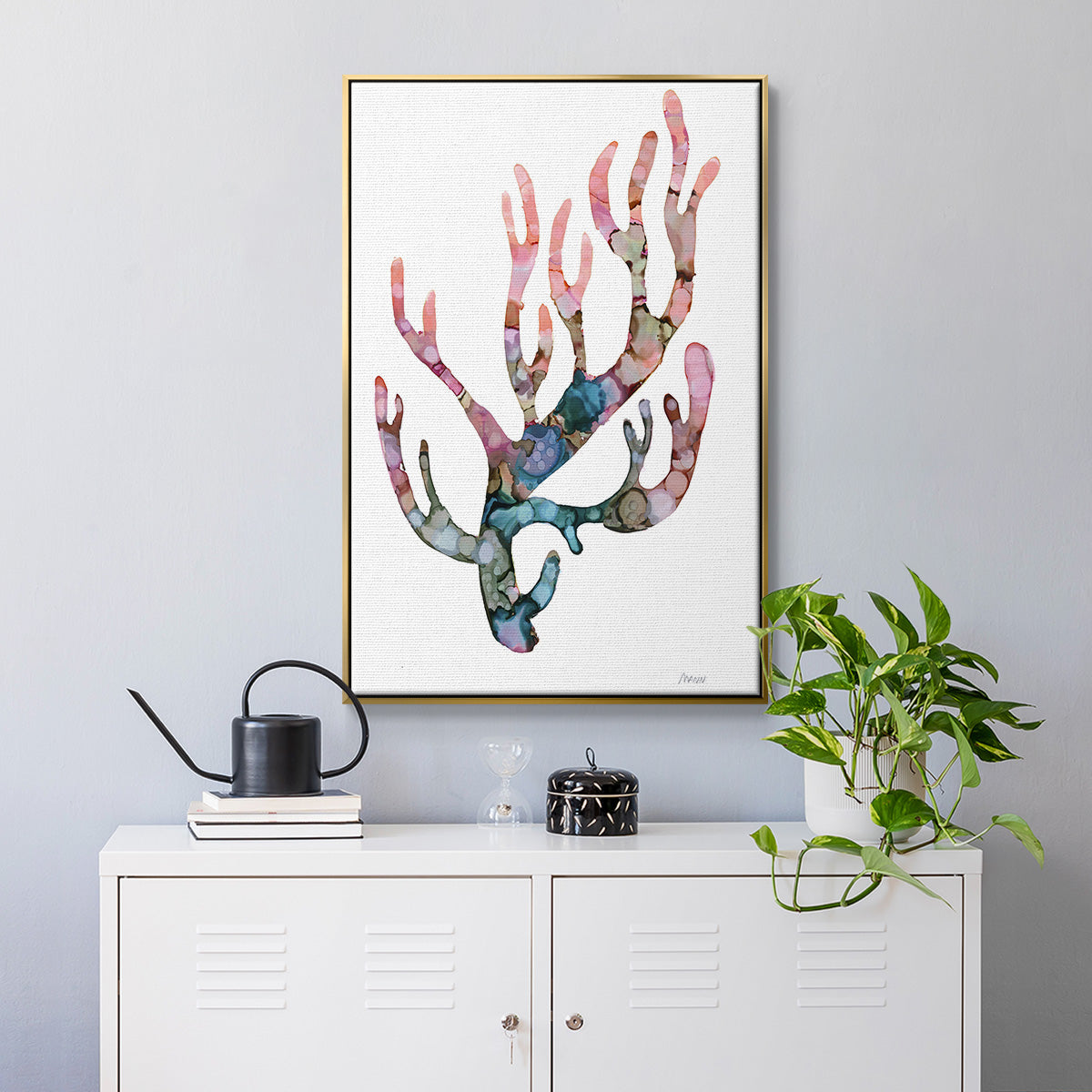 Sea Coral II - Floater Framed Canvas Print