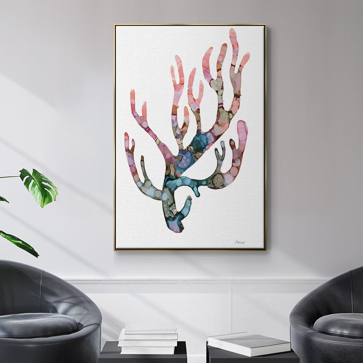Sea Coral II - Floater Framed Canvas Print