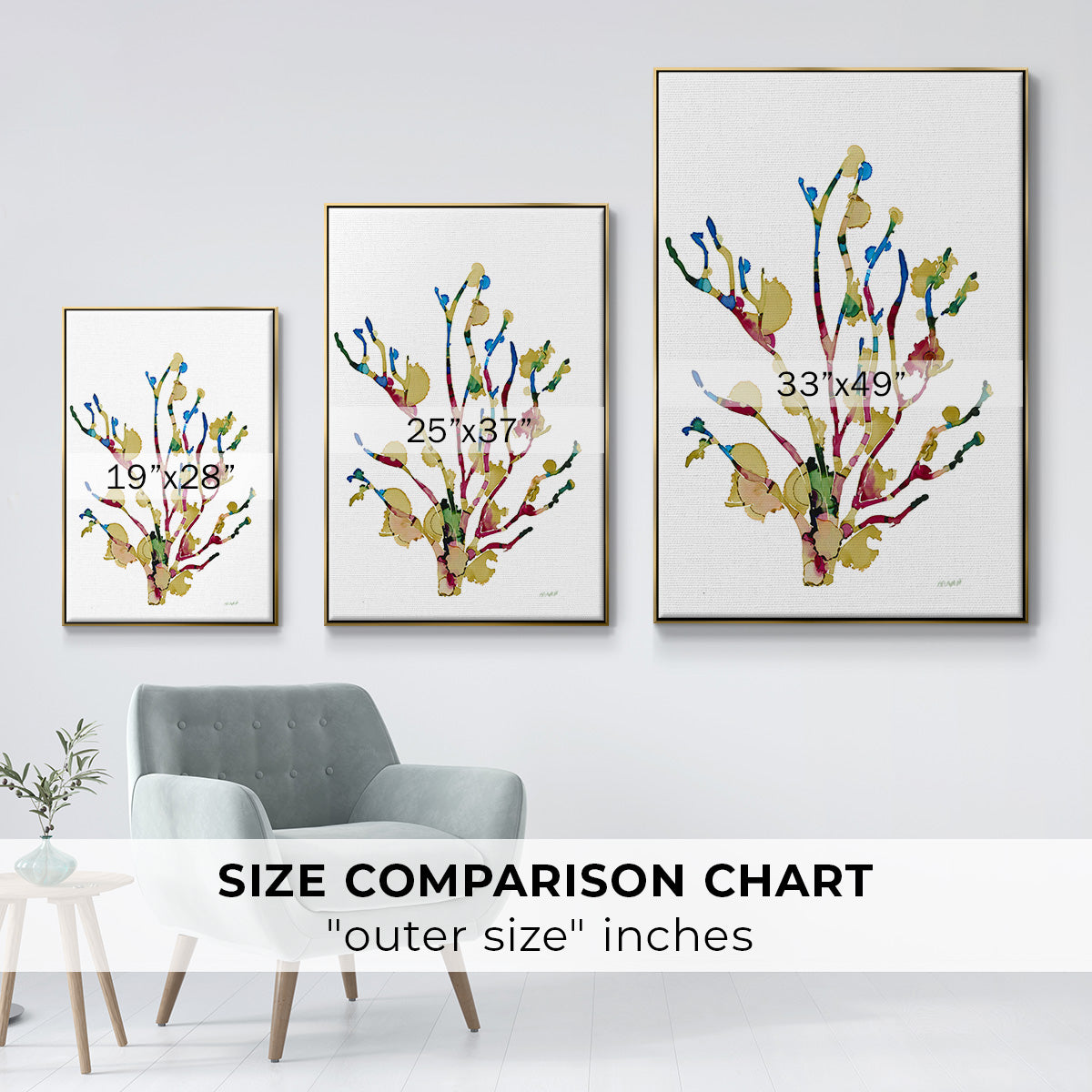 Sea Coral III - Floater Framed Canvas Print