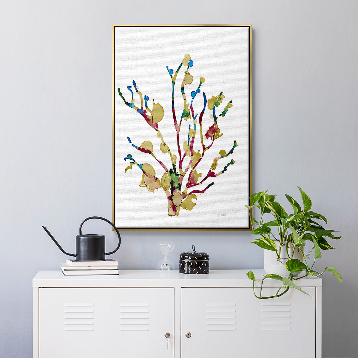 Sea Coral III - Floater Framed Canvas Print