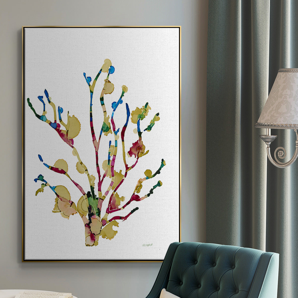 Sea Coral III - Floater Framed Canvas Print