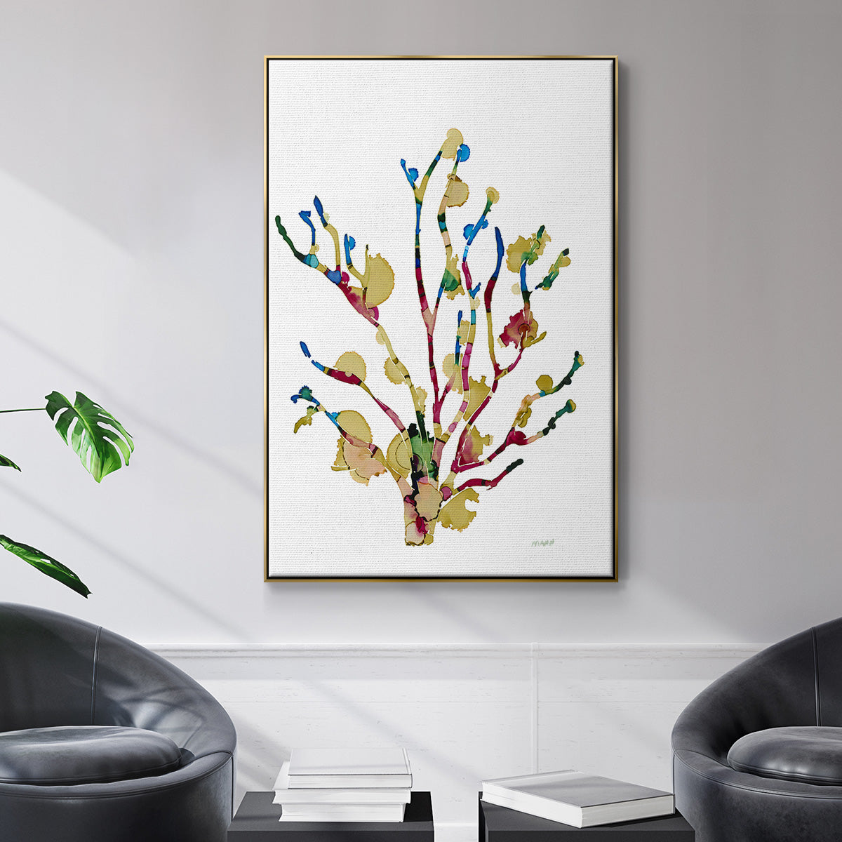 Sea Coral III - Floater Framed Canvas Print
