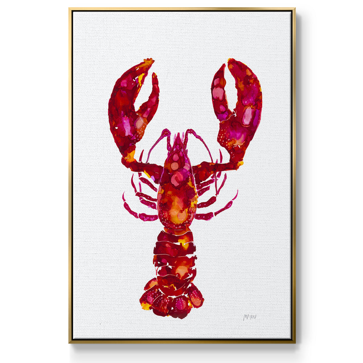 Lobster - Floater Framed Canvas Print