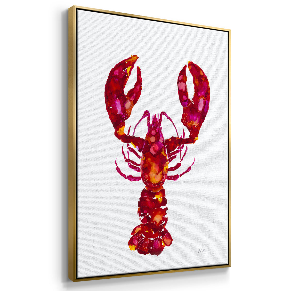 Lobster - Floater Framed Canvas Print