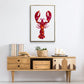 Lobster - Floater Framed Canvas Print