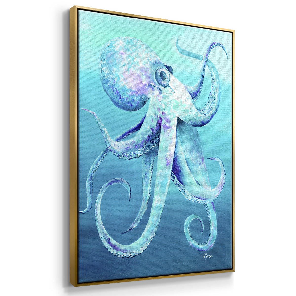 Octopus - Floater Framed Canvas Print