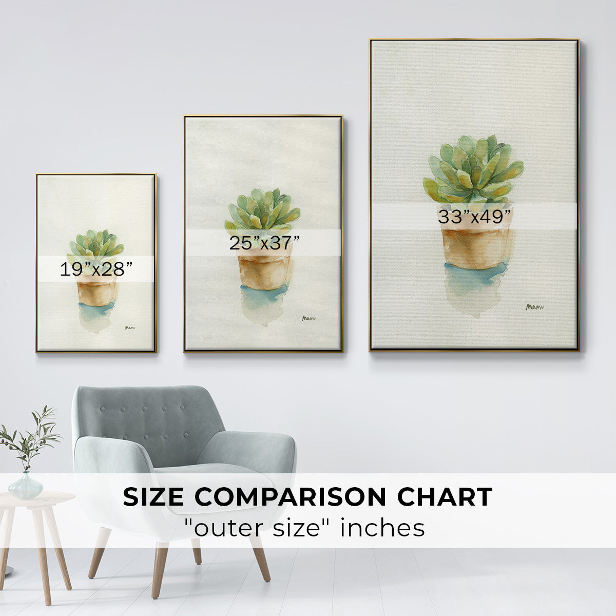 Succulent II - Floater Framed Canvas Print
