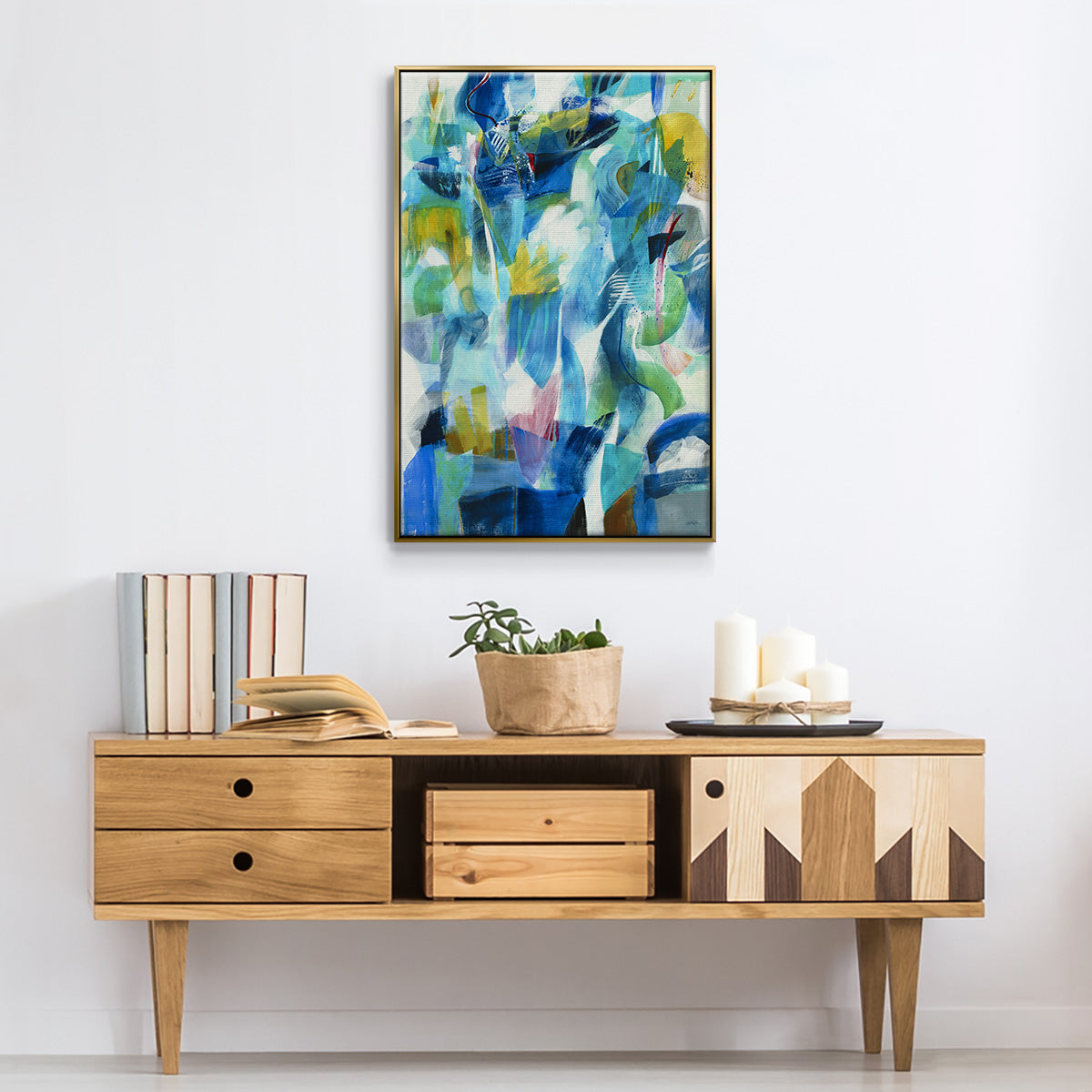 Green Passage - Floater Framed Canvas Print