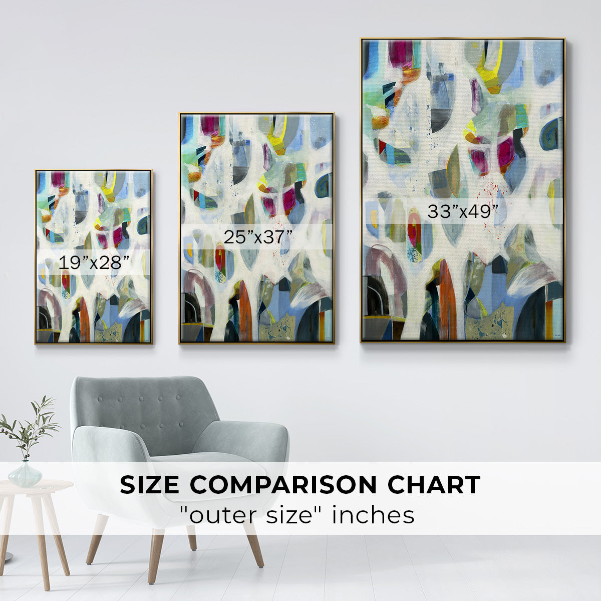 Interaction - Floater Framed Canvas Print