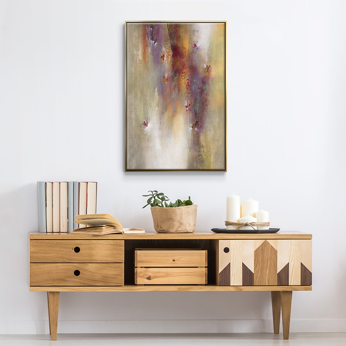 Scarlet Summer - Floater Framed Canvas Print