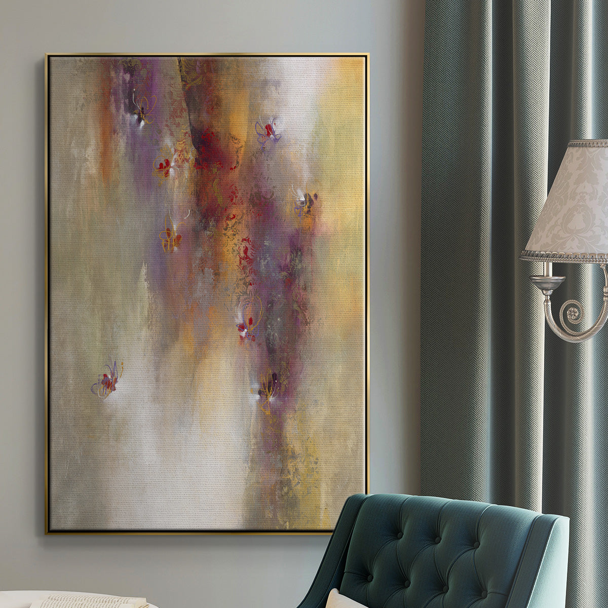 Scarlet Summer - Floater Framed Canvas Print