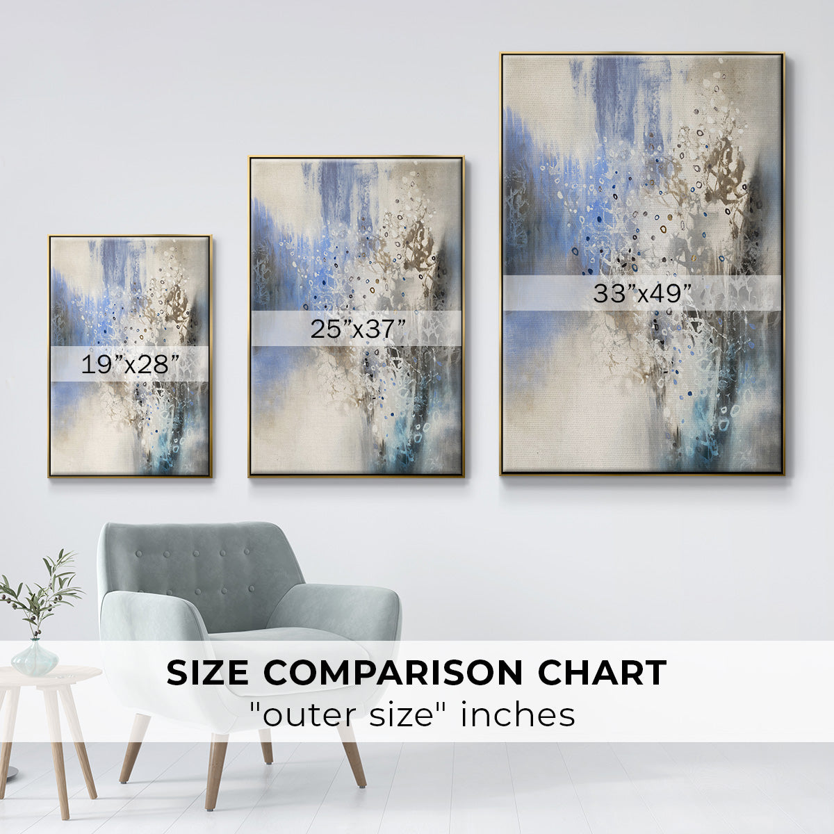 Glacier Stones - Floater Framed Canvas Print