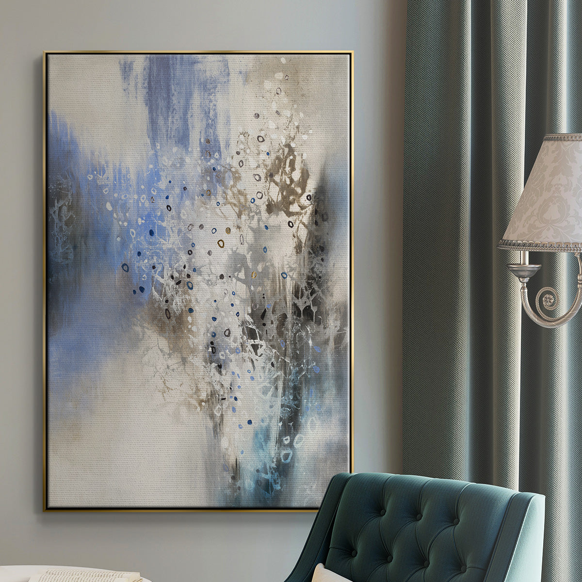 Glacier Stones - Floater Framed Canvas Print