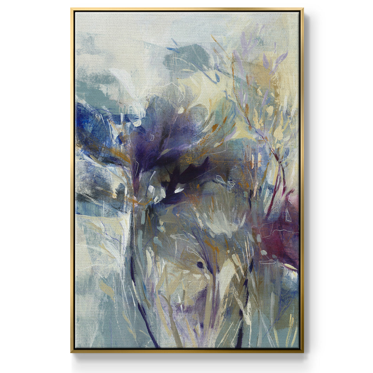 Meadow Saffron I - Floater Framed Canvas Print