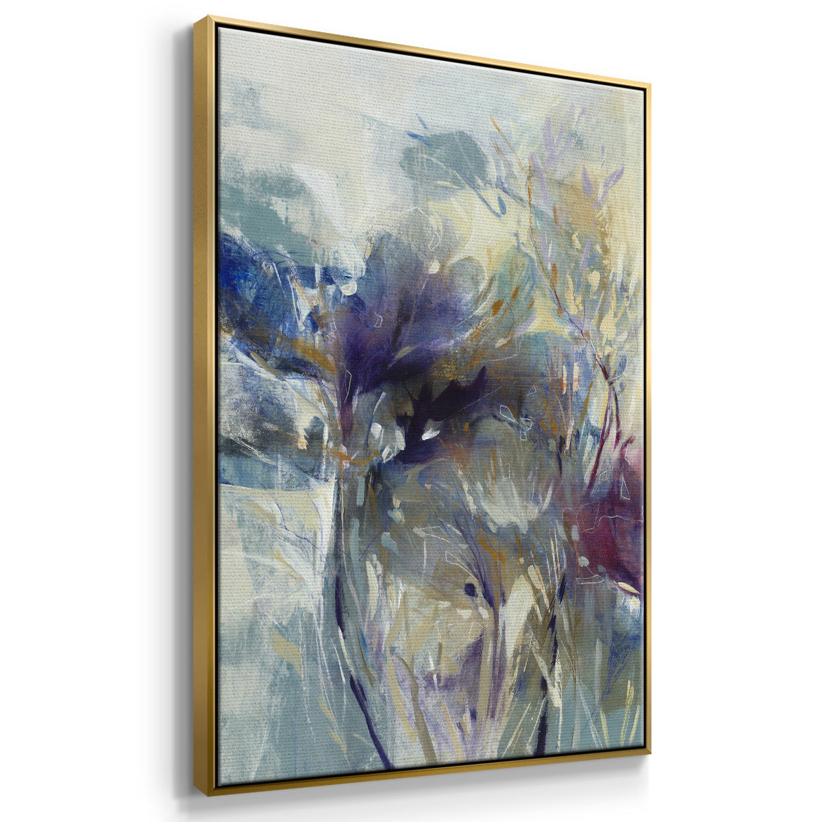 Meadow Saffron I - Floater Framed Canvas Print