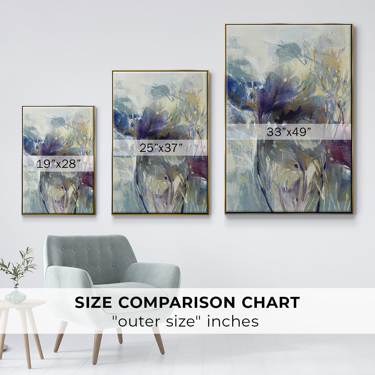 Meadow Saffron I - Floater Framed Canvas Print