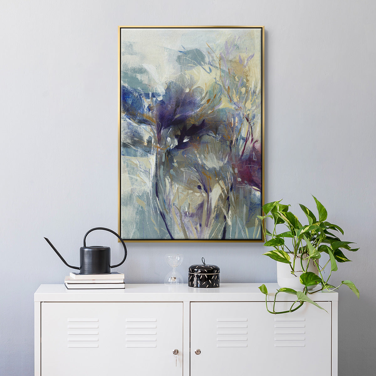 Meadow Saffron I - Floater Framed Canvas Print