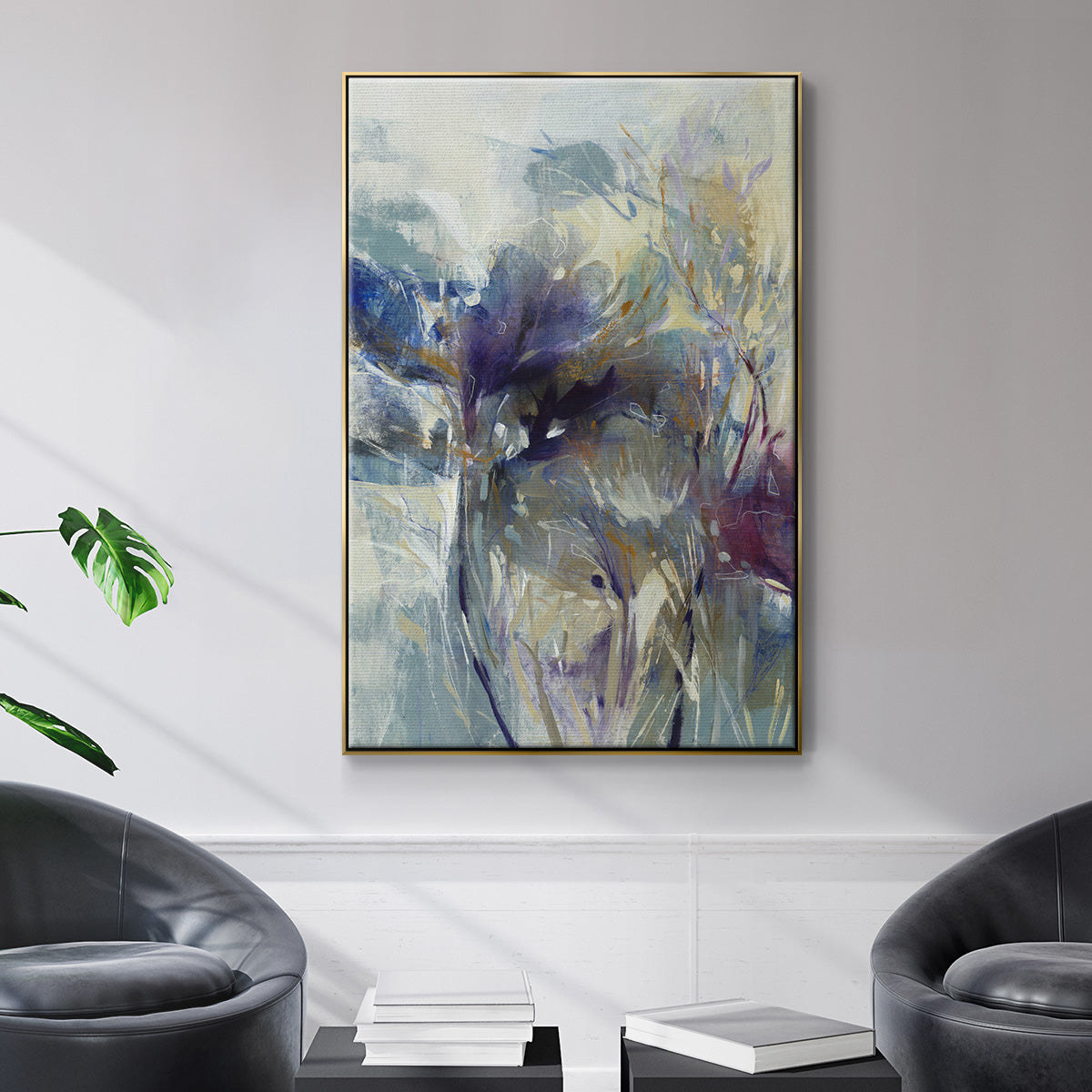 Meadow Saffron I - Floater Framed Canvas Print