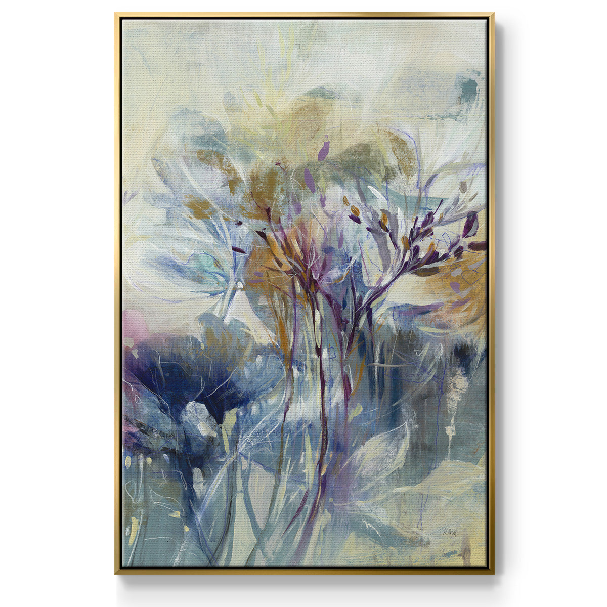 Meadow Saffron II - Floater Framed Canvas Print