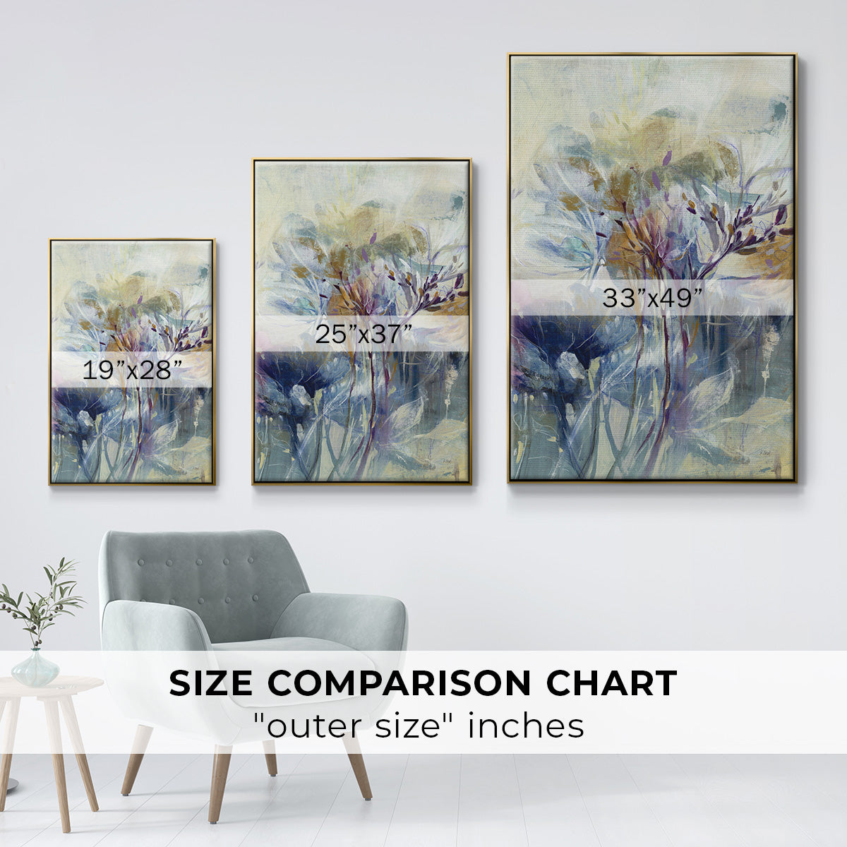 Meadow Saffron II - Floater Framed Canvas Print