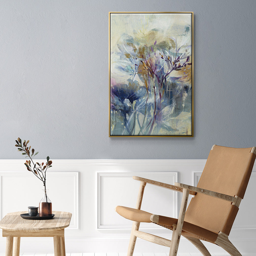 Meadow Saffron II - Floater Framed Canvas Print