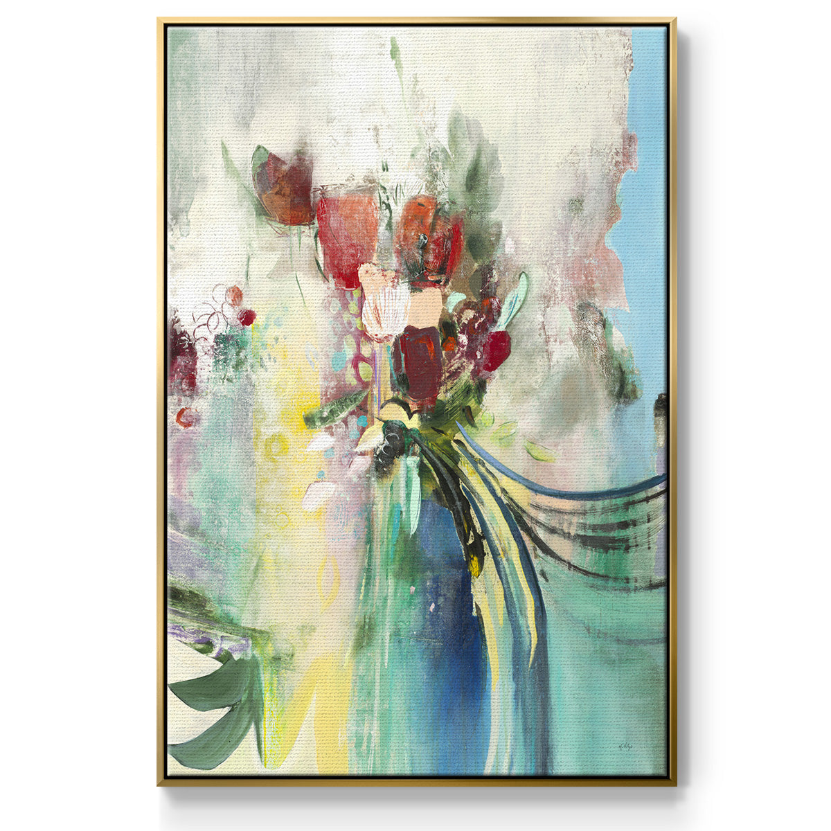 Celebration I - Floater Framed Canvas Print