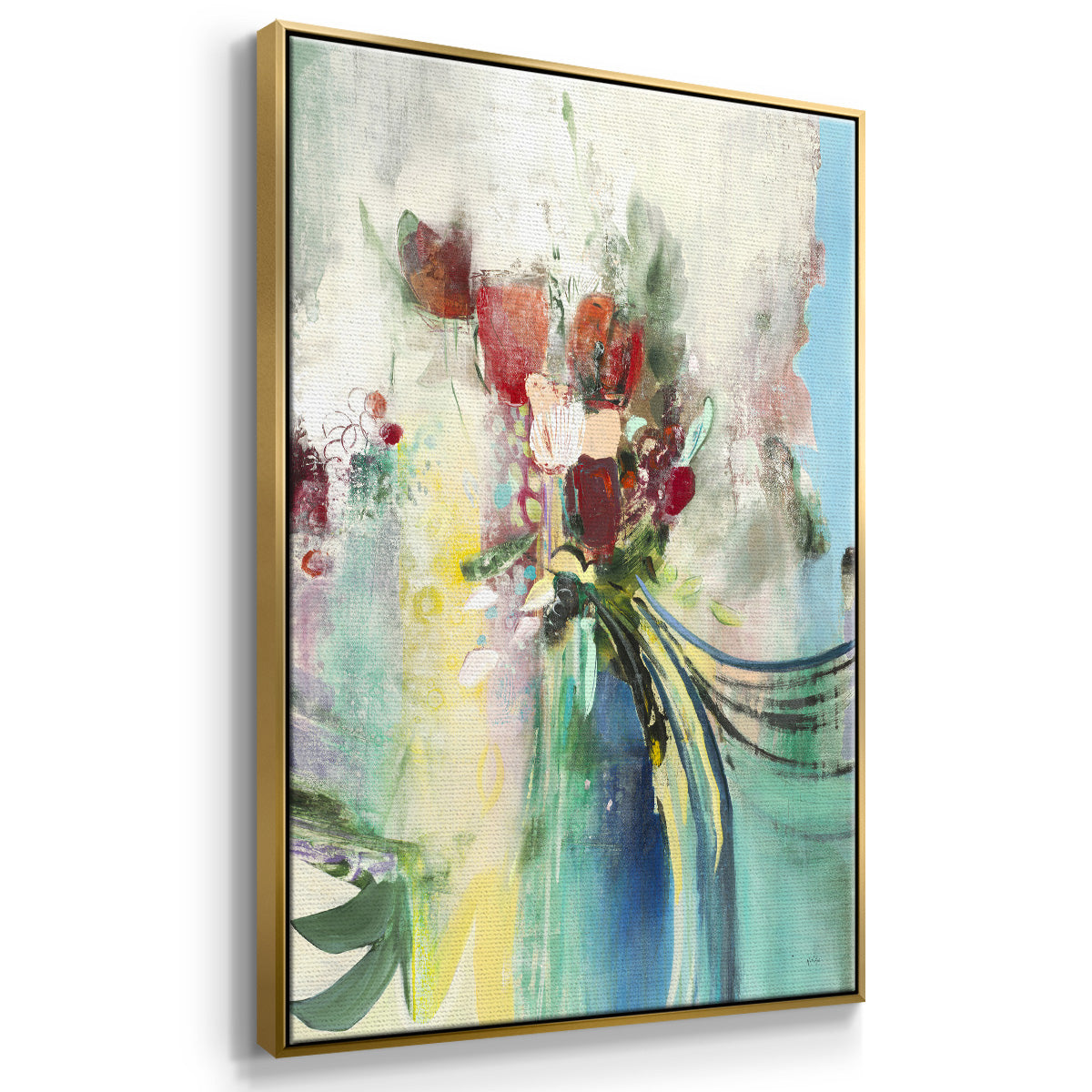 Celebration I - Floater Framed Canvas Print