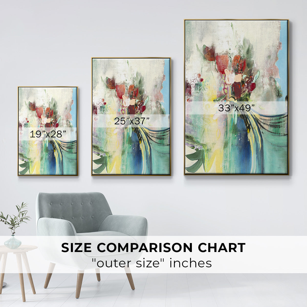 Celebration I - Floater Framed Canvas Print